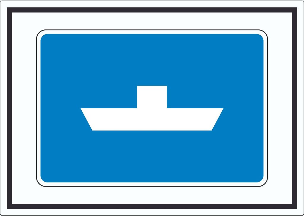 Frei fahrende Fähre Symbol Aufkleber A1 (594x841mm)