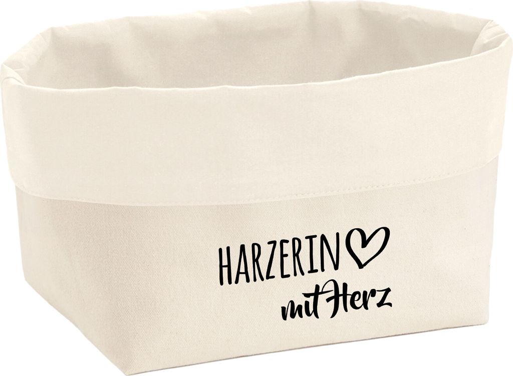 Huuraa Organizer Harzerin mit Herz 8 Liter Large Canvas Baumwolle Utensilo Geschenkidee