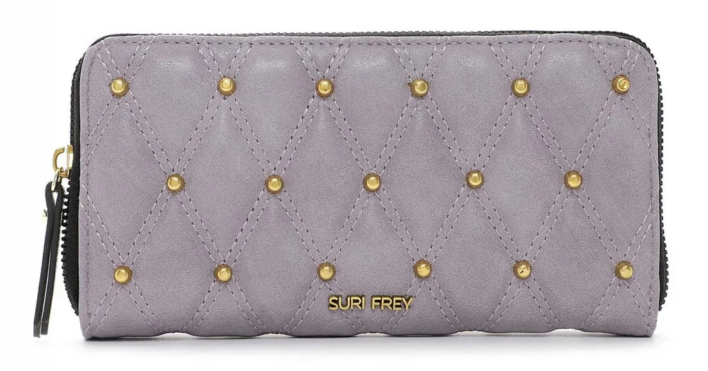 SURI FREY Corey Portafoglio Lilla - Portamonete Zip Around Vegan