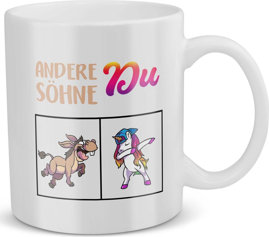 22Feels Sohn Geschenk Geburtstag 18 Jahre Kinder Tasse Einhorn Teenager Abitur Master Bachelor Uni Abschluss Firmung Konfirmation Meistertitel Weih...