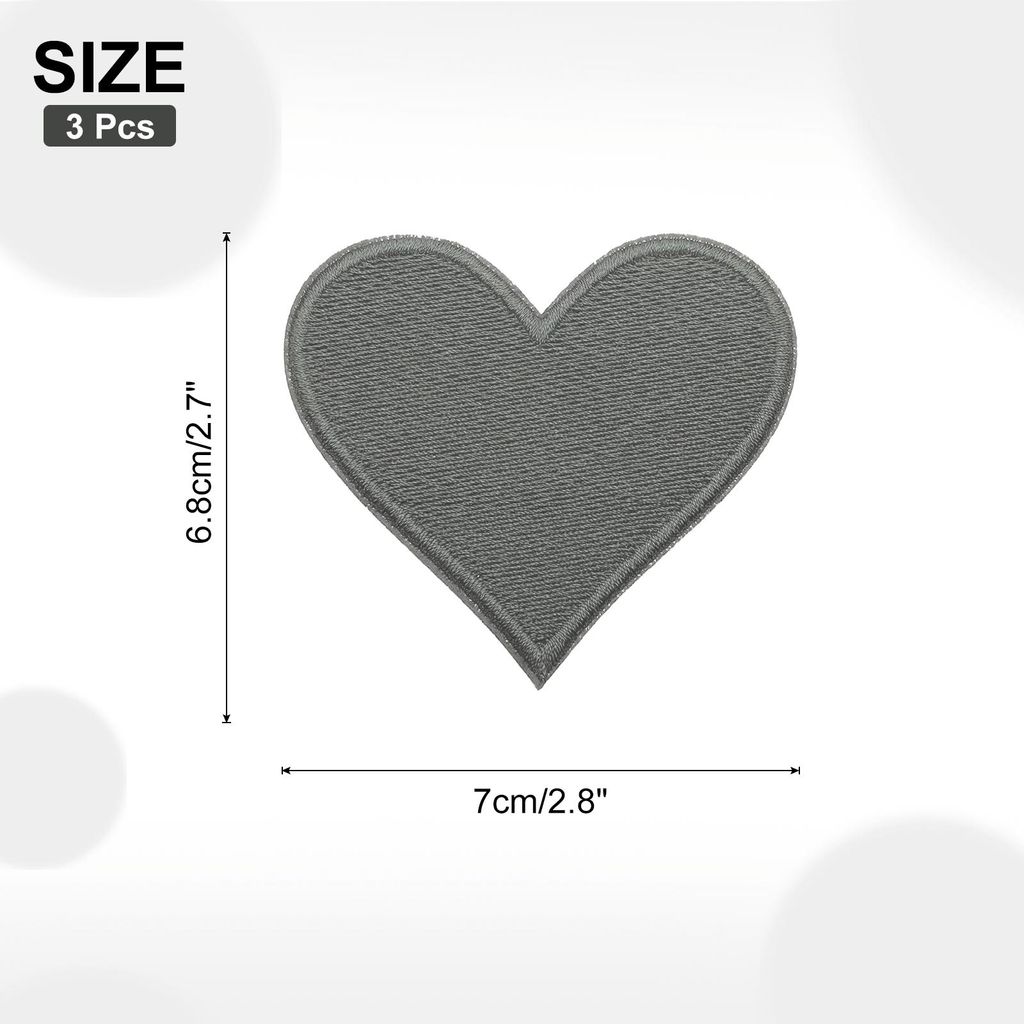 3 Stš¹ck Patches zum Aufbš¹geln, 7cm Herz Flicken zum Aufbš¹geln, Stickerei Aufn?her Bš¹gelpatch fš¹r Hut Jacke Jeans Rucks?cke DIY Dekor...