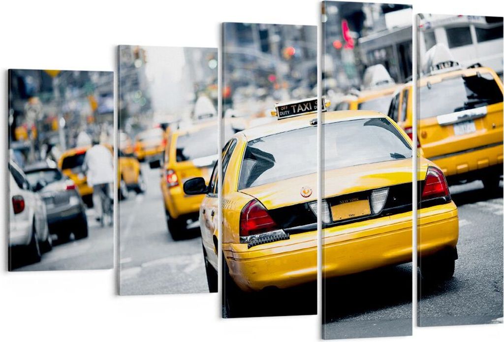 Bild auf Leinwand - Leinwandbild - Taxi Straße New York - Produktbild 