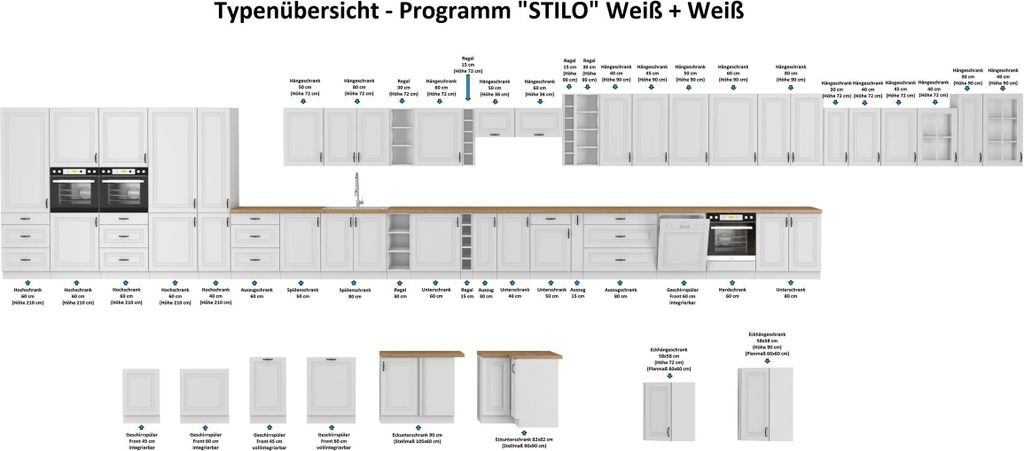 STILO 350x210 cm Küche Küchenzeile Küchenblock Eckküche Produktbild 2