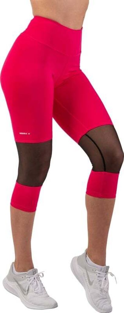 Nebbia High-Waist 3/4 Length Sporty Leggings Pink L Fitness Hose