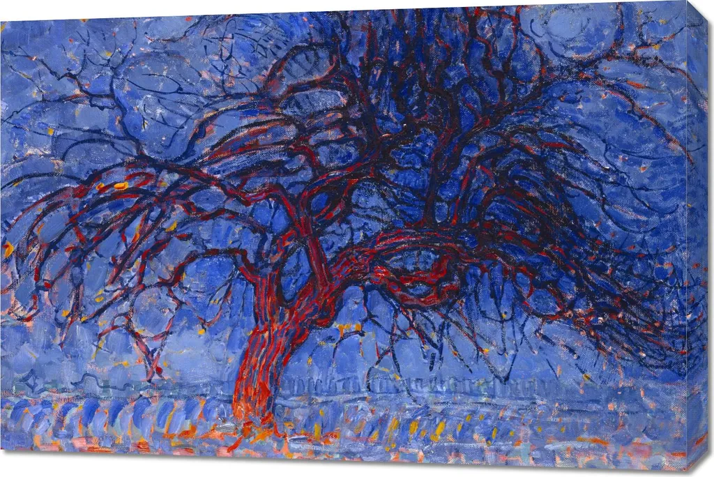 Ambiance Arty Salon : Tableau Piet Mondrian 90x60 cm Avond Design Chic