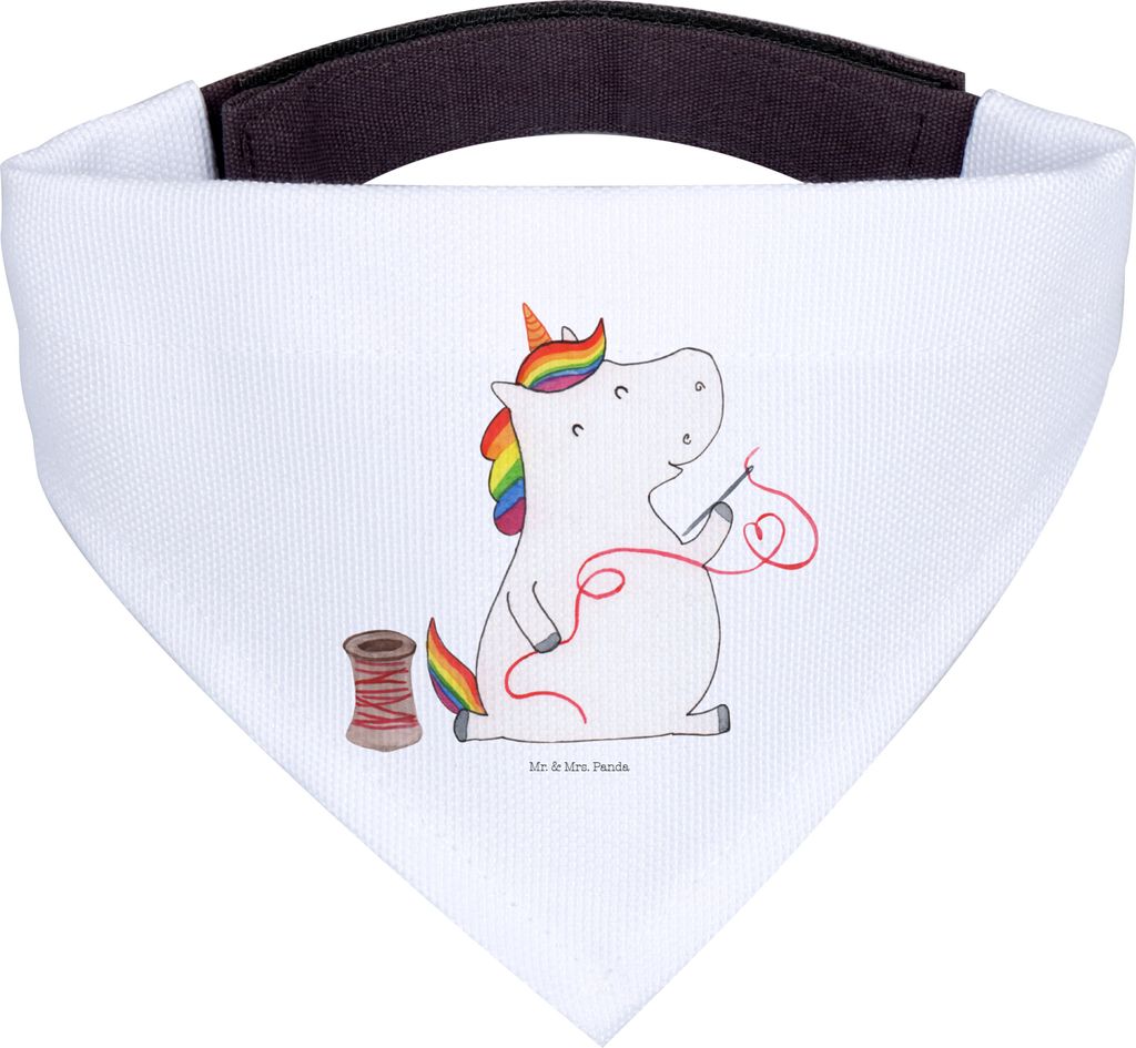 Mr. & Mrs. Panda Halstuch Für Hunde Einhorn Näherin - Weiß - Geschenk, Stricken, Einhörner, Hund, Hundehalstuch, Freundin, Unicorn, Häkeln