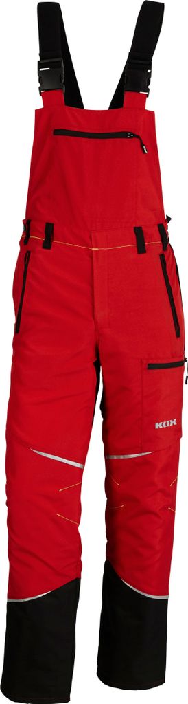 KOX Schnittschutz Latzhose Mistral 3.0 Rot/Gelb Größe 54