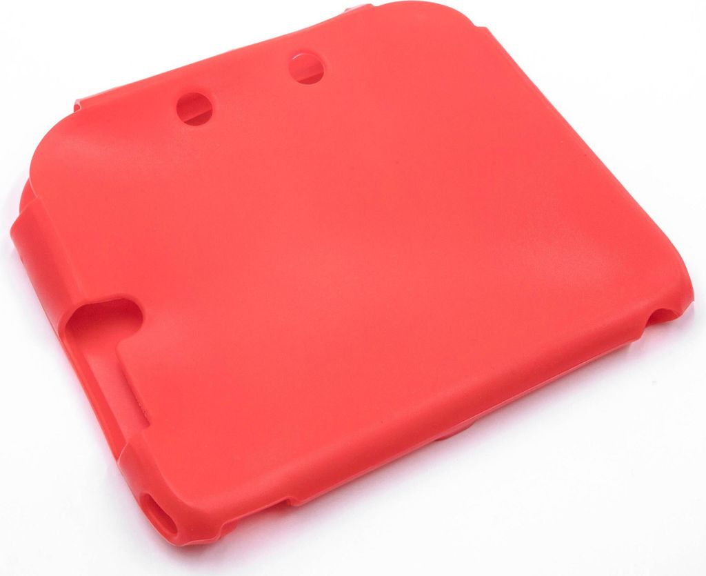 vhbw Hülle Case kompatibel mit Nintendo 2DS Spielkonsole, Controller - Silikon Rot