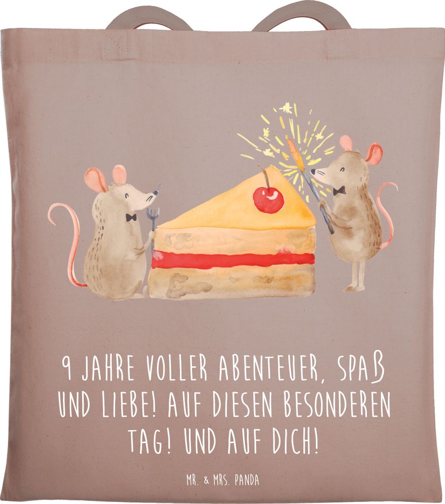 Mr. & Mrs. Panda Shopping Tasche 9. Geburtstag Abenteuer - Produktbild 