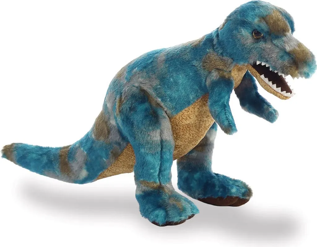 T-Rex Aurora World 36 cm - Peluche résistante et douce sans aucun risque
