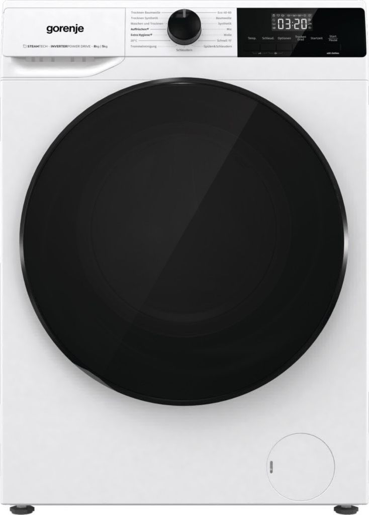 Gorenje WD2A854ADPS/DE, Od przodu, Wolnostojący, Biały, Zdjęcie produktu 