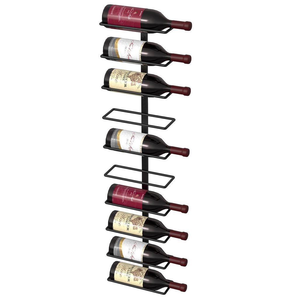 Wand-Weinregal für 10 Flaschen, Metall Flaschenregal Produktbild 