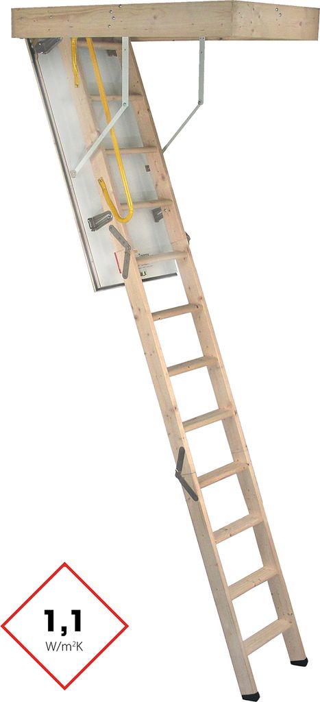 Minka Bodentreppe Complete aus Fichte mit U-Wert 1,1 W/m2K 220-280cm Raumhöhe 120x70cm Deckenöffnung