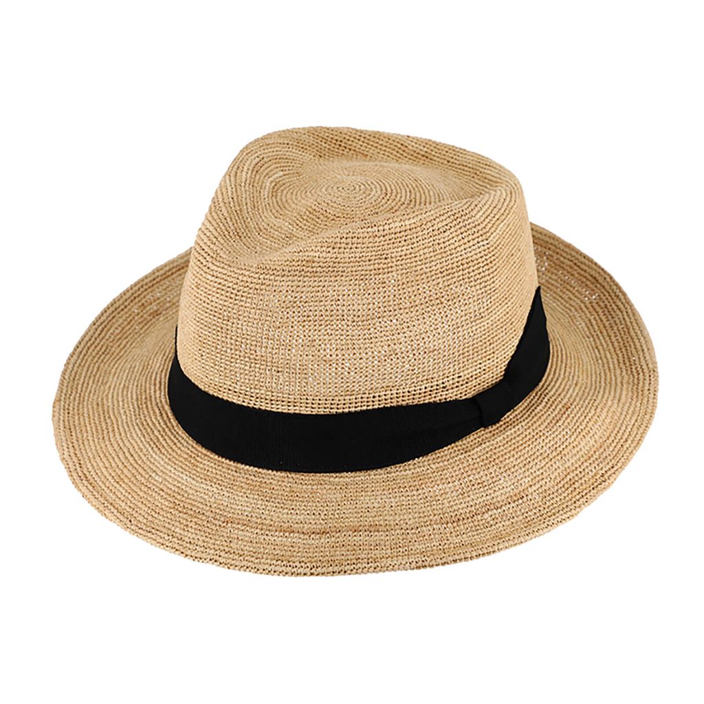 Fiebig Strohhut Raffia mit uni Band Natur Gr. 61
