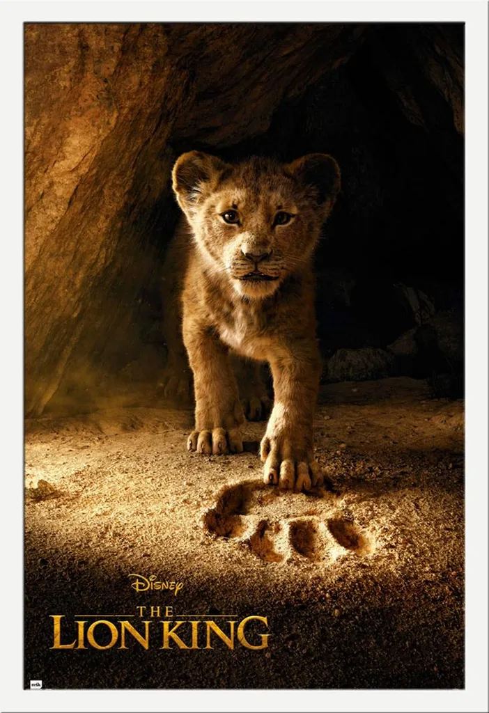 Set Regalo Poster Simba Il Re Leone con Cornice Bianca Shinsuke