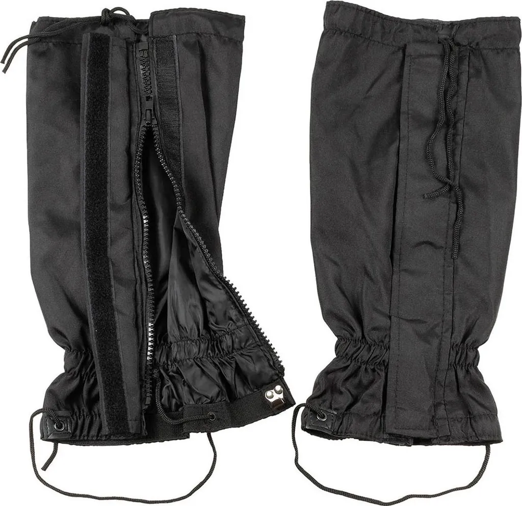 Protection pluie et boue BW guêtres noires pour chasse et survie nature