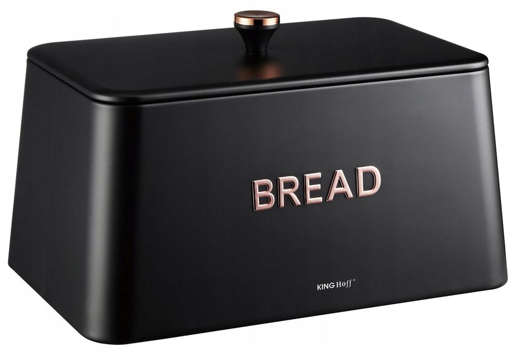 Elegante Kinghoff KH-1949 Brotdose aus Stahl, schwarz