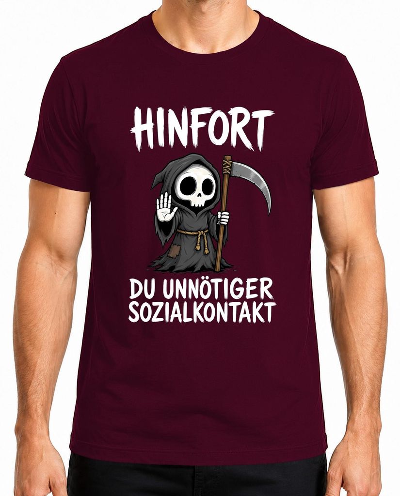 Camiseta para hombre, color burdeos, talla L, con el texto: Imagen del producto 