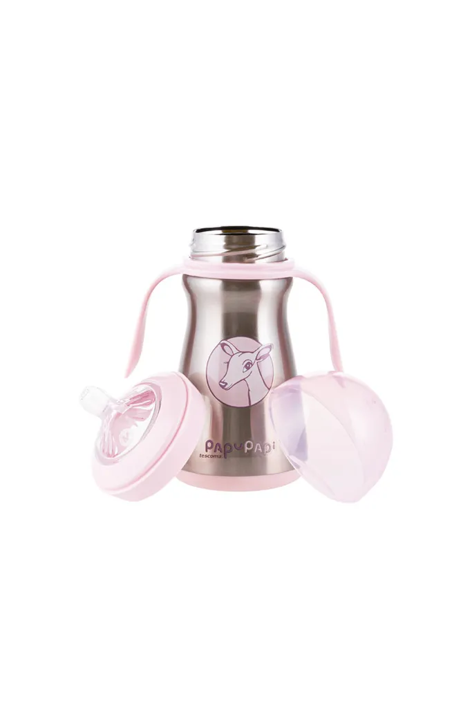 Gourde Isotherme Enfant Tescoma 200 ml Rose Petit Format Inoxydable