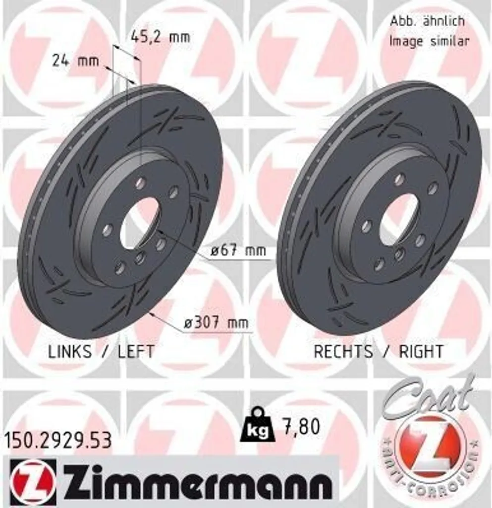 Disque de frein anti-vibration pour BMW Série 1 F40 et Mini Countryman