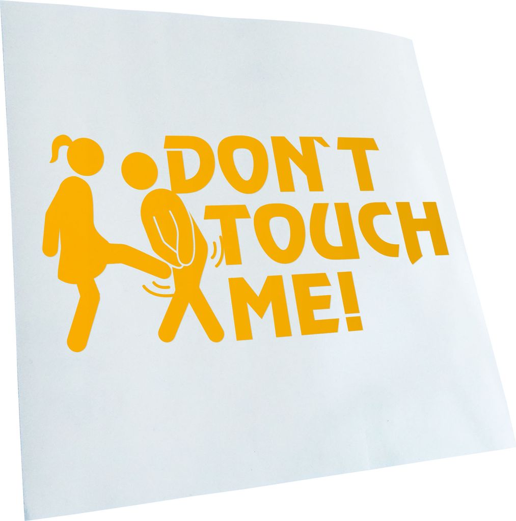 Kiwistar - Autoaufkleber - Dont Touch me! Design 1 Heckscheibenaufkleber - Aufkleber für Auto Kfz Fahrrad, LKW, Truck Mofa