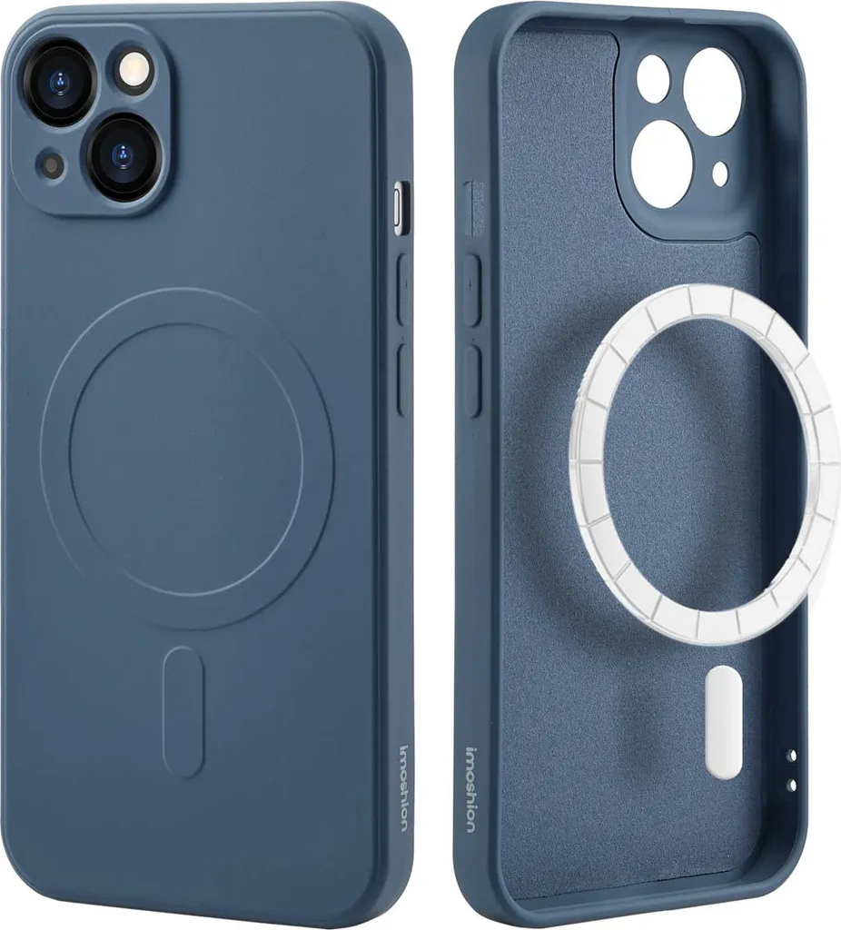 Cover MagSafe iPhone 13 Blu Scuro imoshion - Eleganza e Protezione Sottile