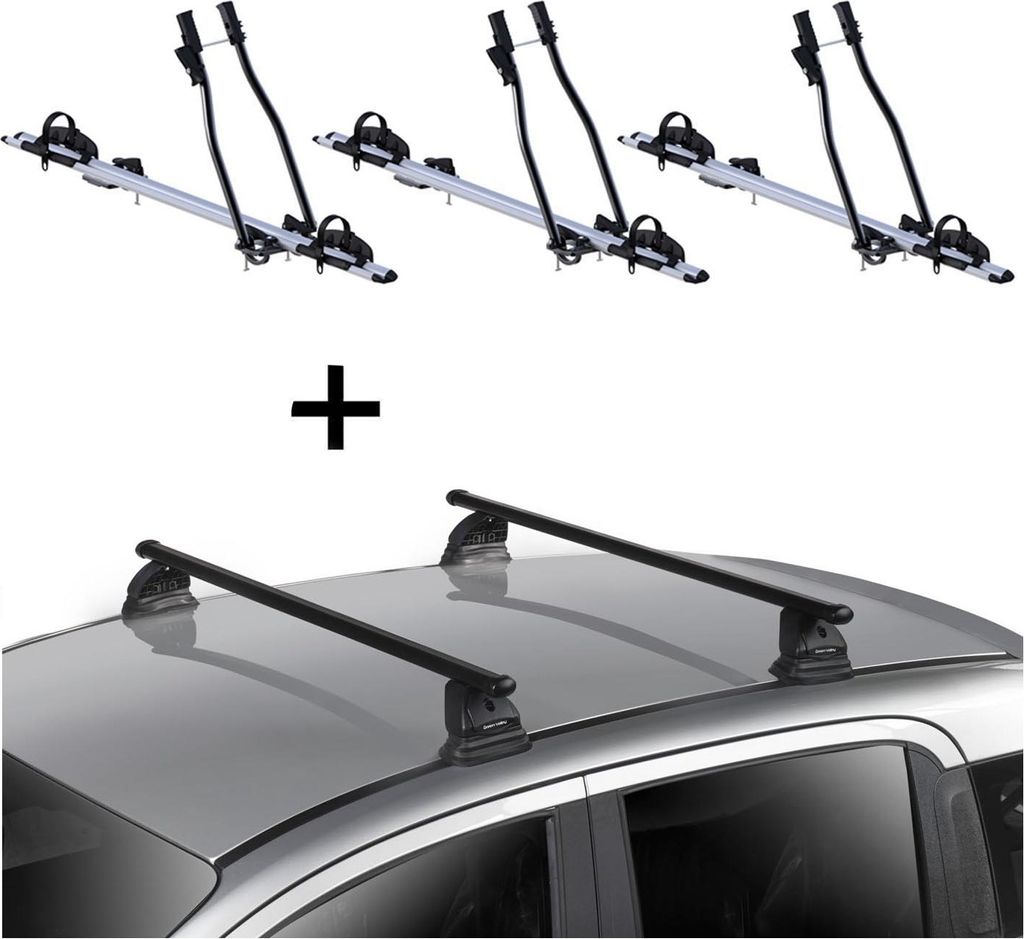 3x Fahrradträger SAGITTAR + Dachträger VDP EVO Stahl kompatibel mit für Opel Astra J 3-5 Türer 2009-2015