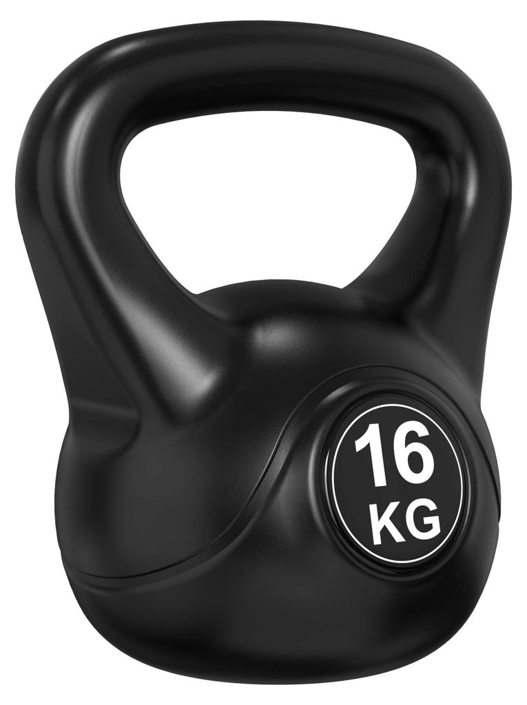 Tunturi Kugelhantel, Kettlebell, PVC mit Sand gefüllt, 16 Produktbild 