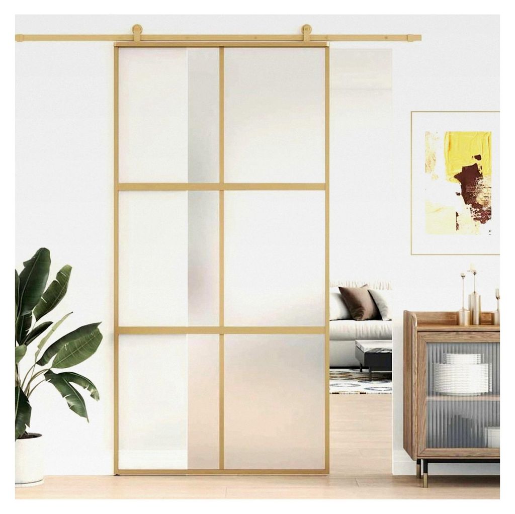 Schiebetür Golden 102,5x205 cm Matt ESG-Glas und Aluminium