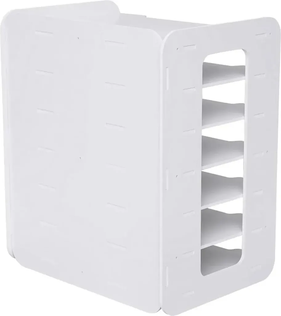 Rangement de bureau 7 compartiments PVC blanc robuste et facile à monter - 7