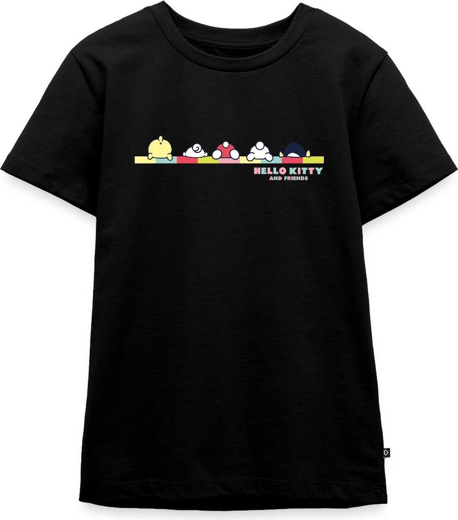 Spreadshirt Hello Kitty And Friends Pose Teenager Premium T-Shirt, 158/164 (12 Jahre), Schwarz