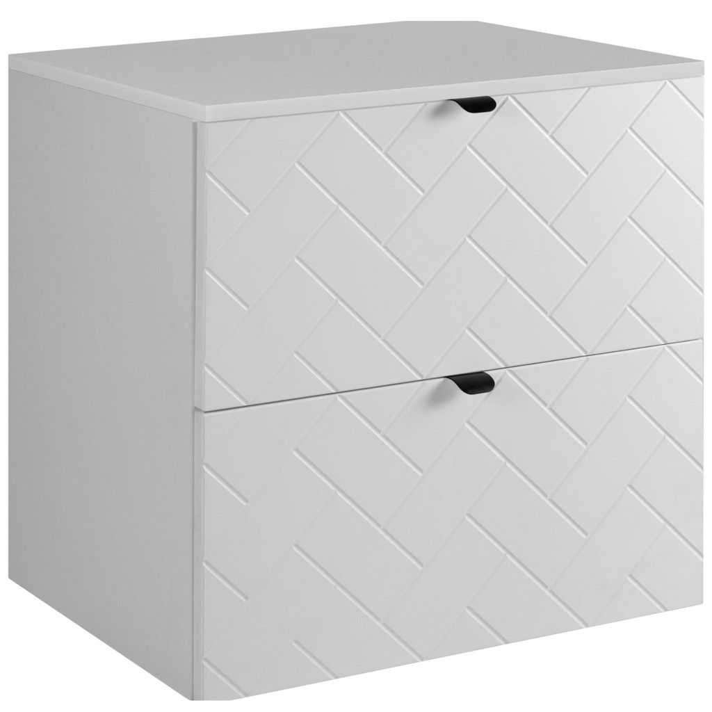 RODAN | Waschbeckunterschrank 60 cm - Weiß Matt - Badezimmerschränke - Badmöbel - Waschbecken Unterschränke - Weiße Arbeitsplatte