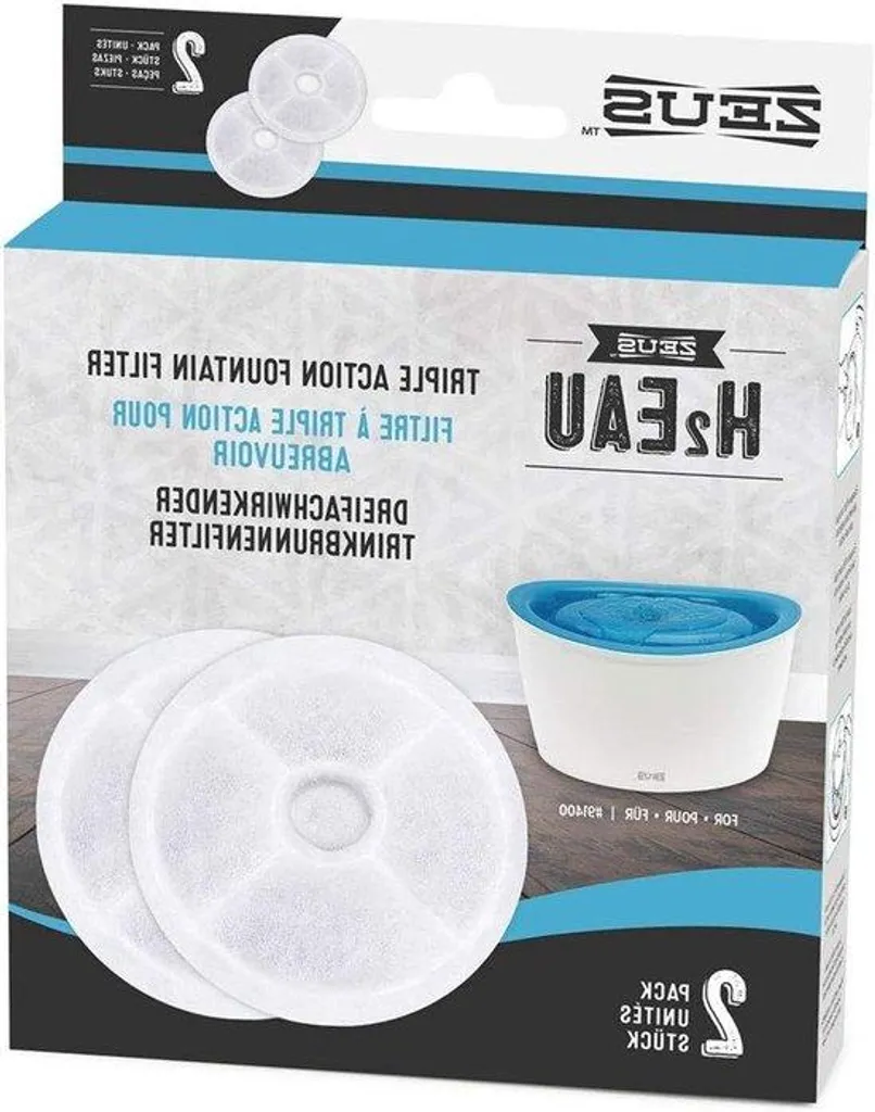 Cartouche filtrante triple action blanche en lot de 2 pour purificateur