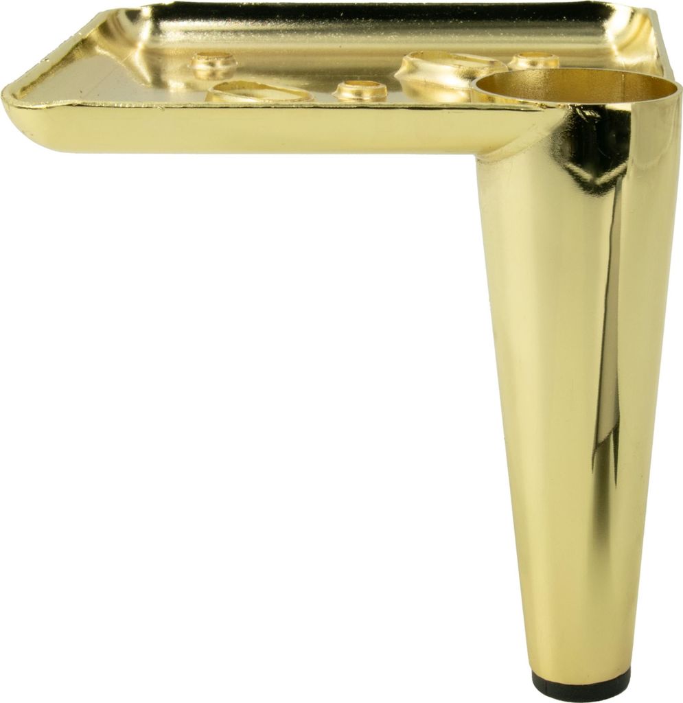 Möbelbeine Szpilka aus goldenem Chrom, Höhe 10 cm - Elegante metallene Beine für Sofas, Kommoden und mehr, zeitloser Stil und hohe Haltbarkeit.