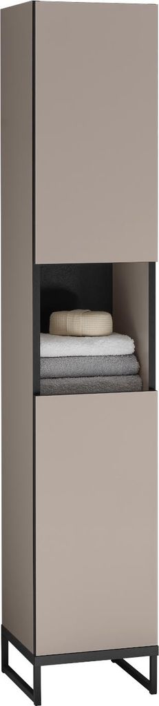 Badezimmer Hochschrank VENEZIA kaschmir Badmöbel 30 cm breit
