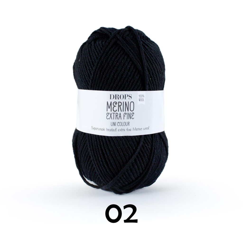 Drops Merino Extra Fine 02 Black Vlna | Kaufland.cz