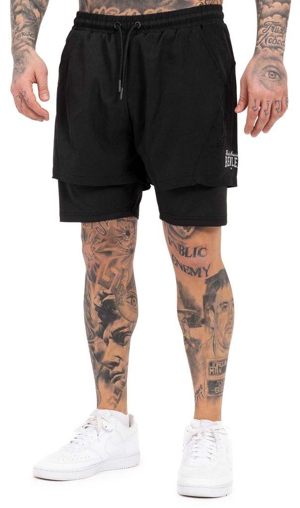 BENLEE Herren Funktionsshorts, schmale Passform, Black/Silver, Größe L