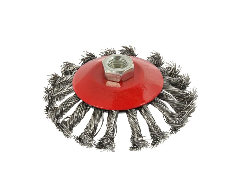 Kegelbürste Ø 115mm M14 Gezopft Drahtbürste Für Winkelschleifer Zopfbürste G430