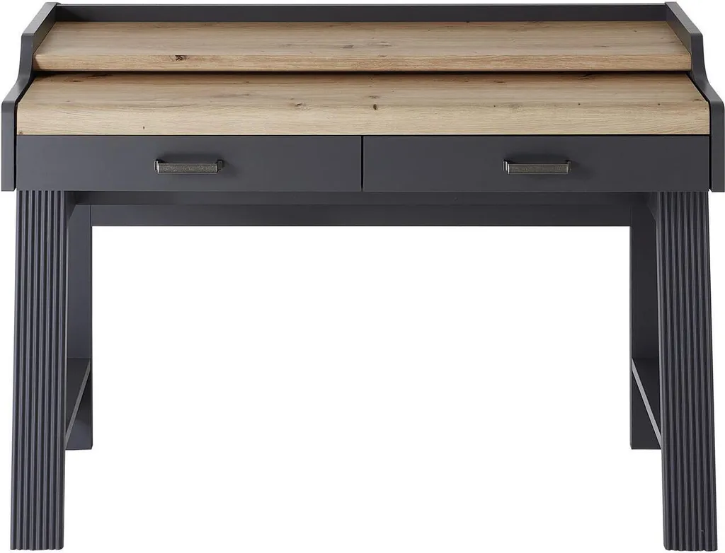 Petit bureau secrétaire moderne Jasmin en gris graphite pour la maison - 4