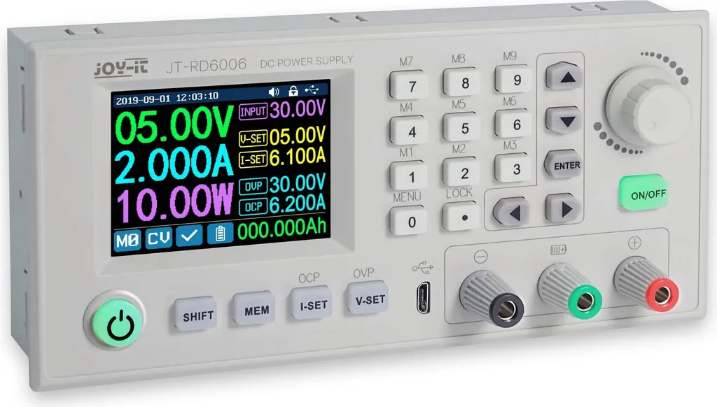 Joy-it RD6006 Alimentation de Laboratoire Réglable 0-60V 6A Programmable