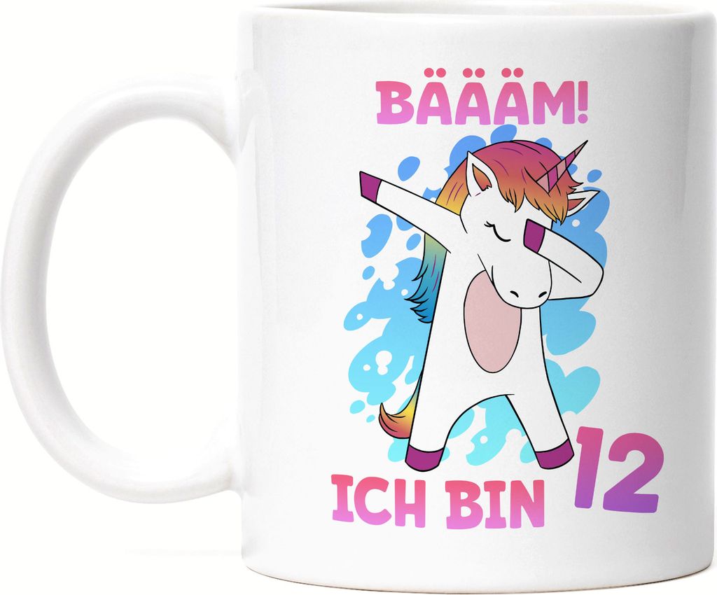 Bäääm Ich Bin 12 Tasse Weiß Einhorn 12. Geburtstag Geburtstagsgeschenk Einhorn-Fans Dabbing