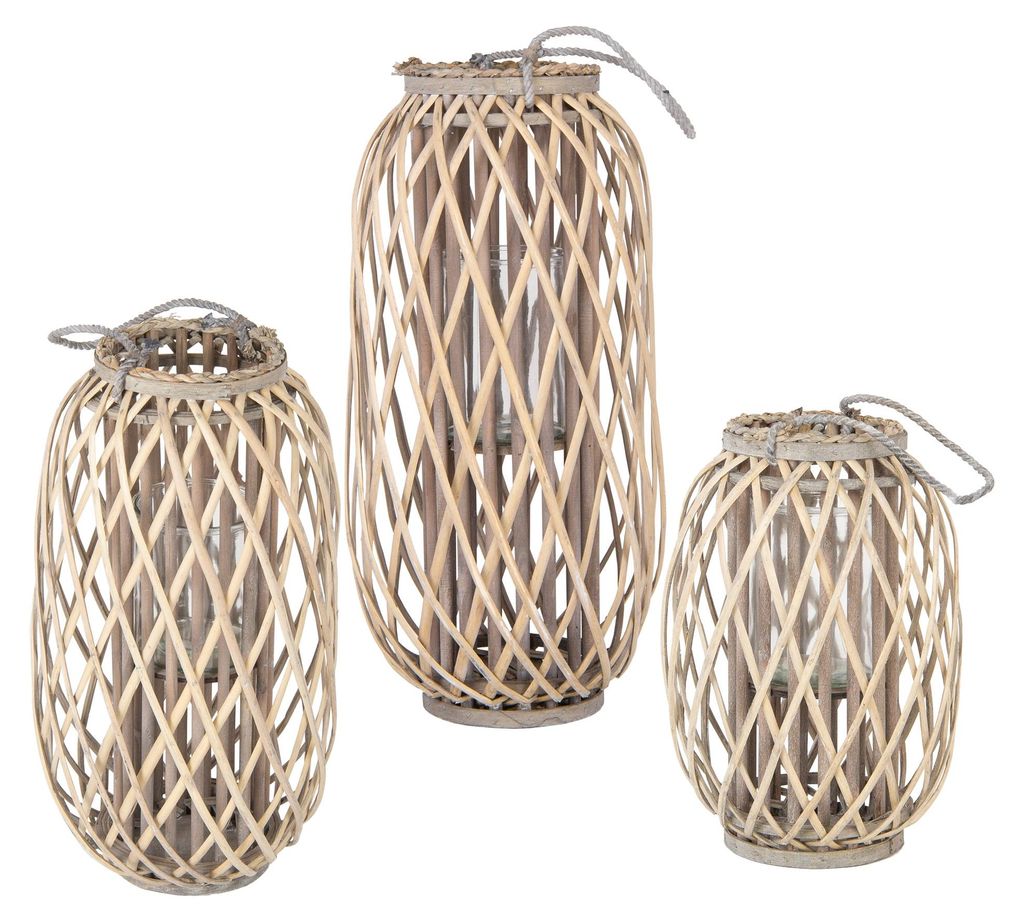 ECD Germany 3er Set Laterne Ried 40, 50 & 60cm mit Henkel Produktbild 