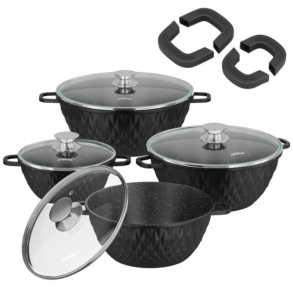 HOMELUX Topfset Induktion 8-teilig, 20/24/28/32cm Kochtopf Produktbild 