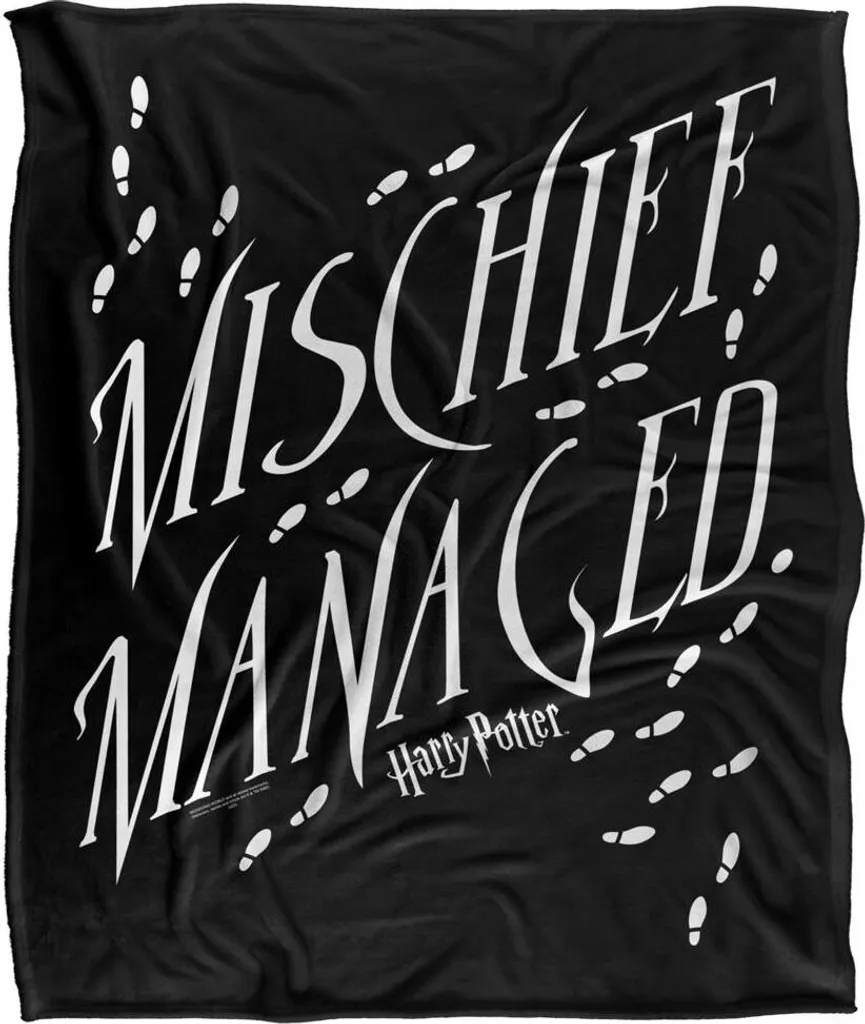 Couverture Harry Potter Chaude et Douce Mischief Managed TV18543 Coloré