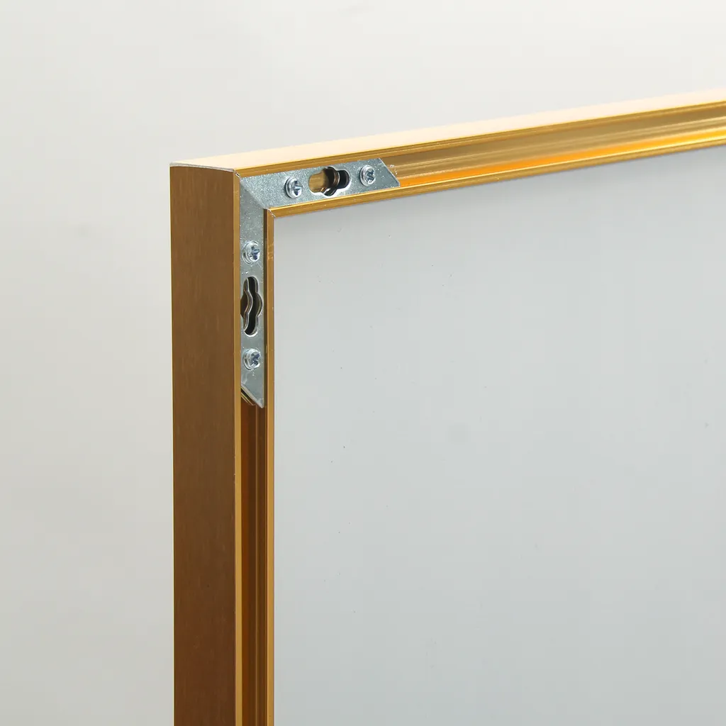 Specchio in Alluminio Oro 150x40 cm - Riflesso Nitido e Struttura Solid - 8