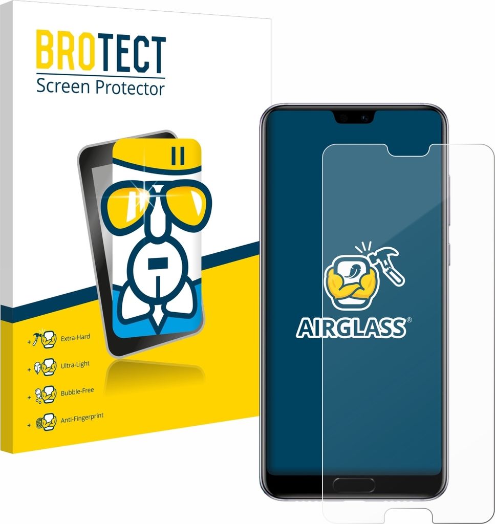 BROTECT Schutzglas für Huawei P20 Pro Schutzfolie Panzer Folie Glas Display Schutz klar