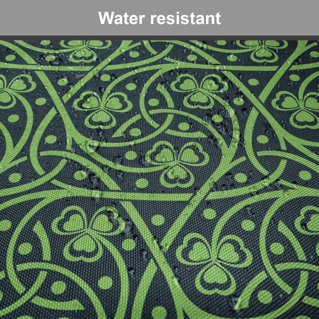 Federa Cuscino Quadrata 40x40 Abakuhaus - Irlandese Con Trifoglio E Patchwork Celtico - Verde - 5