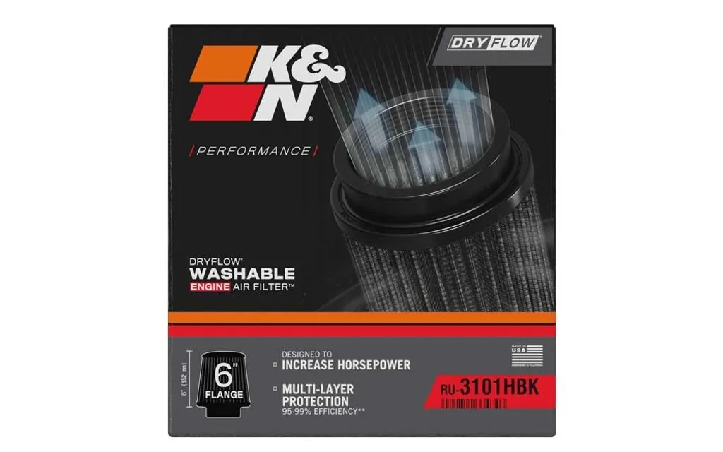 Filtre à air sport pour augmenter le flux d'air moteur Ø152mm - 6
