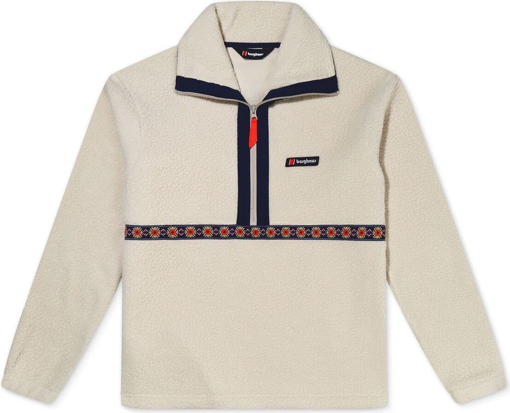 Halb-Zip-Fleece Rhynie Aztec Jacket, Unisex Jacke - Berghaus, Farbe:STONE/DUSK, Größe:XS