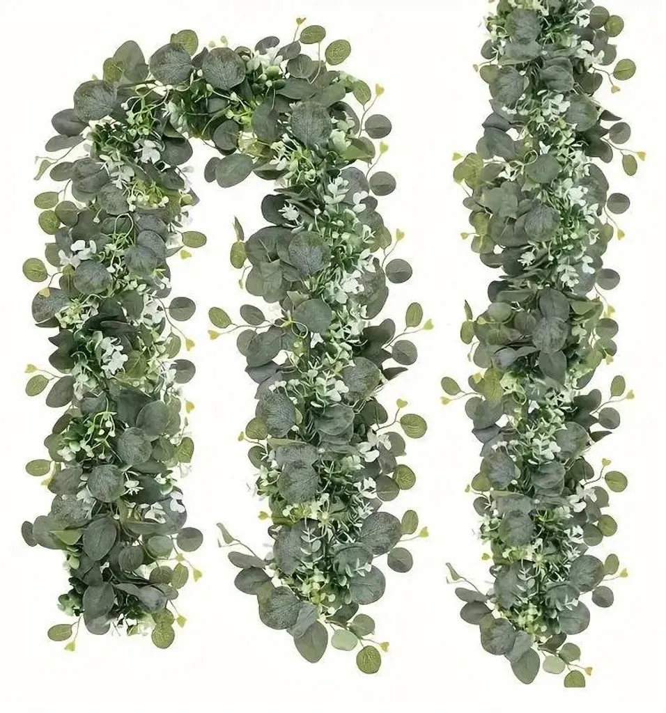 Guirlande eucalyptus artificielle lot de 4 : décorer sans entretien